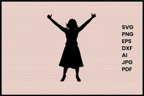 A Woman Celebrating Illustration