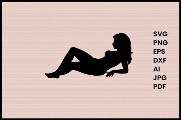 A Woman Lying Down Illustration