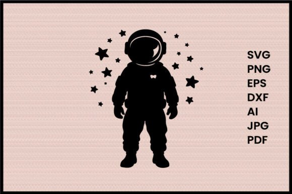 Astronaut Looking at Stars Illustration