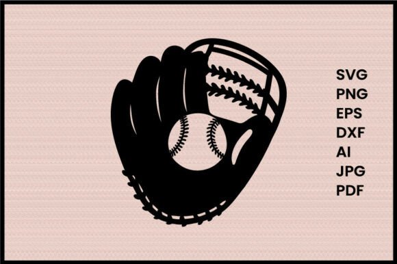 Baseball Glove and Ball Illustration