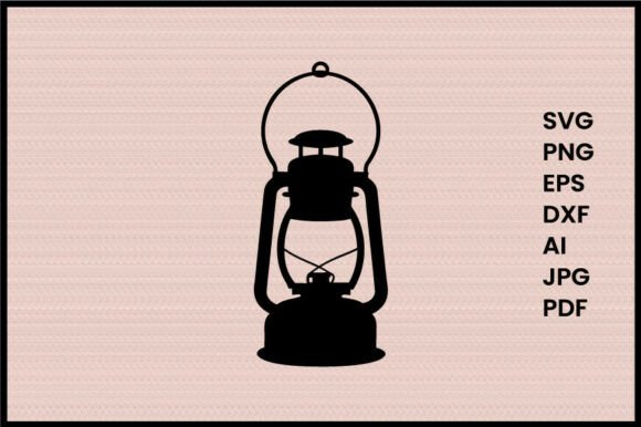 Camping Lantern Illustration Silhouette