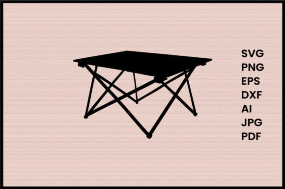 Camping Table Illustration Silhouette