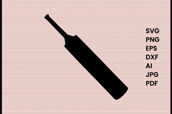 Cricket Bat Illustration Silhouette