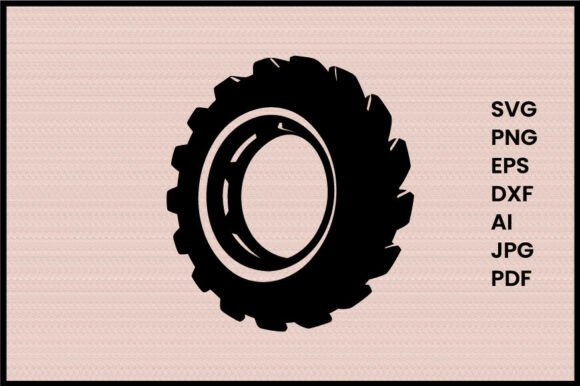 Farm Tractor Tire Illustration