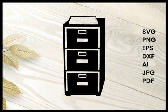 Filing Cabinet Illustration Silhouette