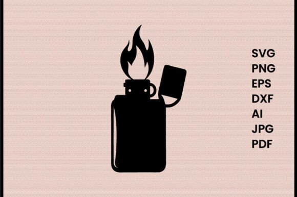 Flame Lighter Icon Illustration