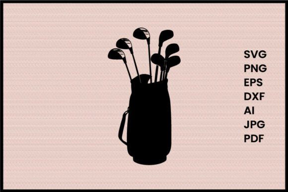 Golf Club Set Illustration Silhouette