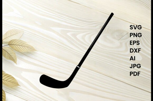 Hockey Stick Illustration Silhouette