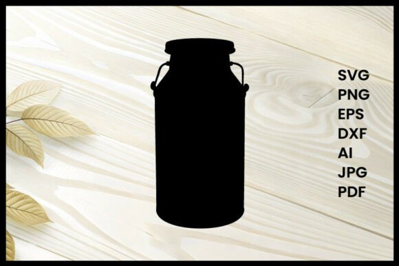 Milk Can Illustration Silhouette