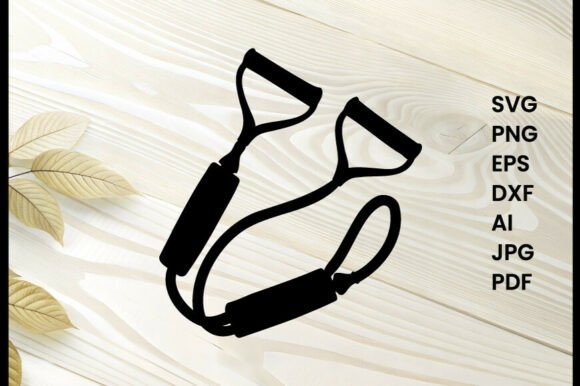 Resistance Bands Illustration Silhouette