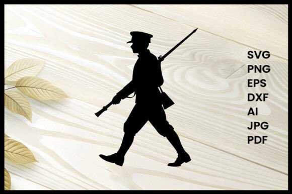 Soldier Marching Illustration Silhouette